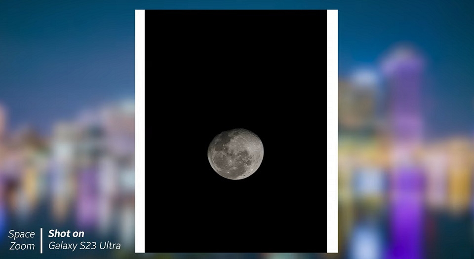 Tính năng Space room cho phép người dùng chụp mặt trăng rõ nét