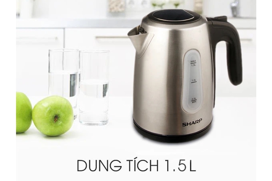 Ấm siêu tốc mini nào tốt: Sharp 1.5 lít EKJ-15EVS-ST