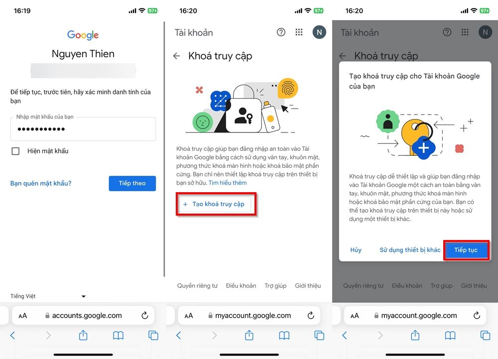 Cách kích hoạt Khóa truy cập (Passkey) cho tài khoản Google 1