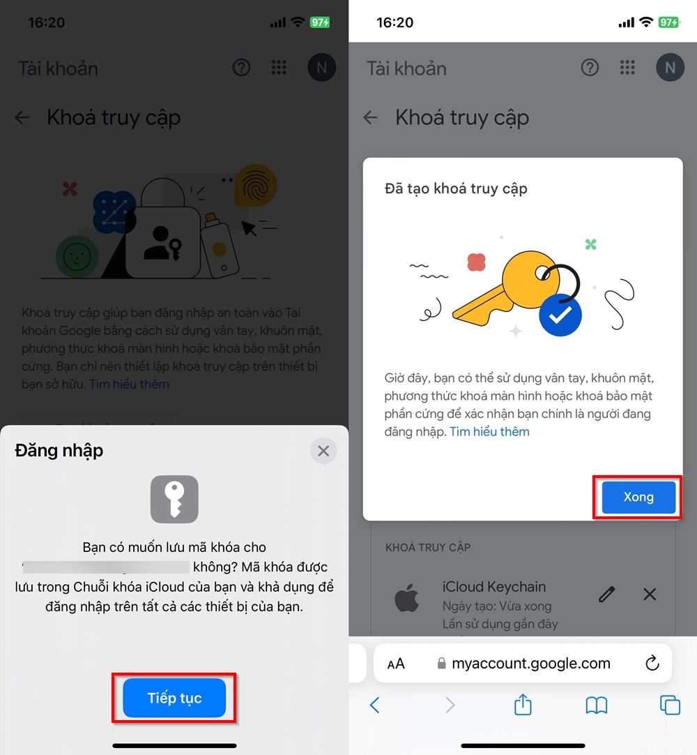 Cách kích hoạt Khóa truy cập (Passkey) cho tài khoản Google 2