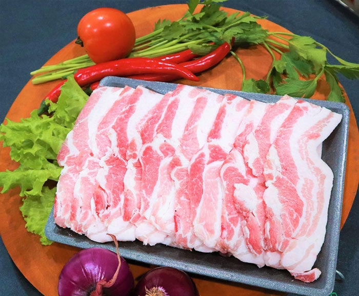 cách ướp thịt ba chỉ nướng bếp điện bước 1