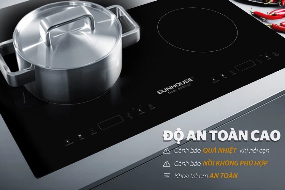 Bếp điện từ đôi Sunhouse SHB9101