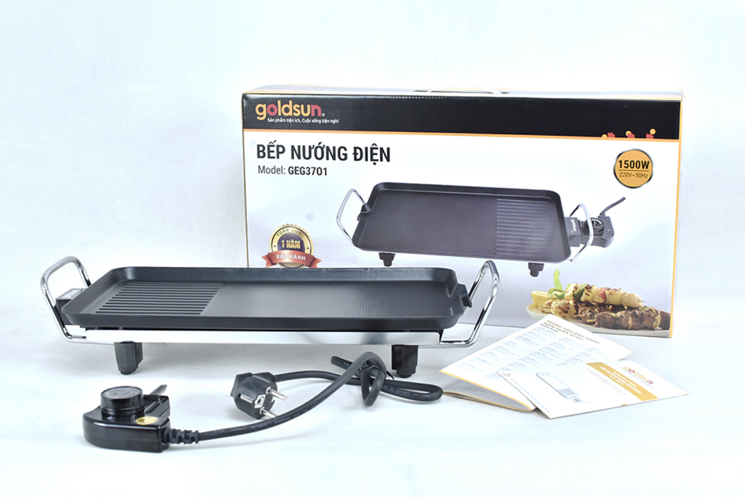 Bếp nướng điện không khói giá rẻ: Goldsun 1500W GEG3701