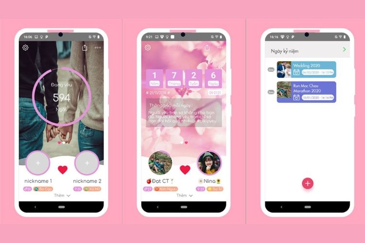 Các tính năng trên inlove 2023 cho các cặp đôi