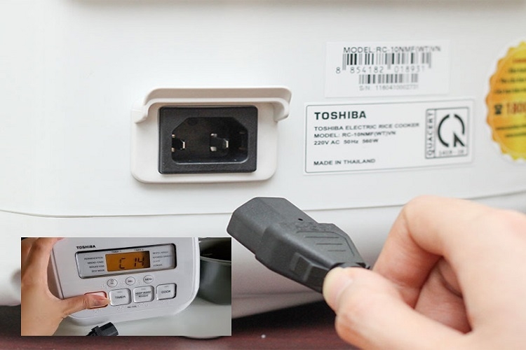 Nguyên nhân dẫn tới lỗi C14 nồi cơm điện Toshiba