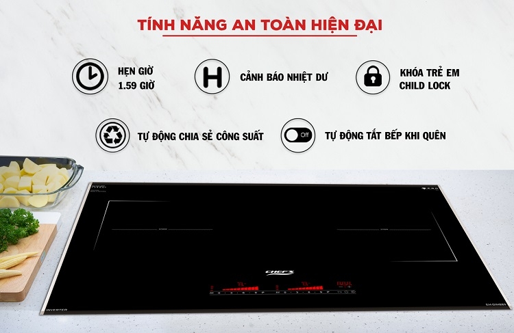 Bếp từ Đức được trang bị nhiều tính năng thông minh