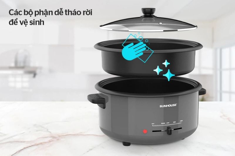 Review nồi lẩu điện Sunhouse SHD 4523