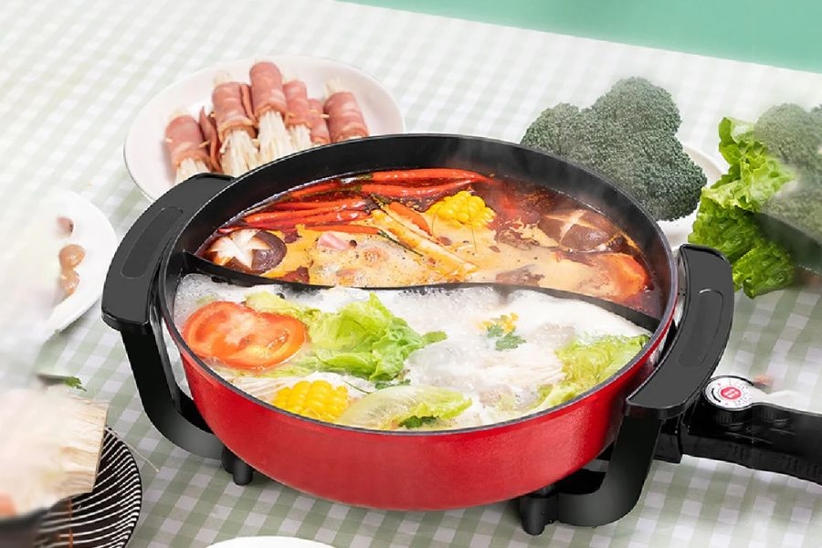 Review nồi lẩu điện 2 ngăn Mishio MK112 (Ảnh 4)