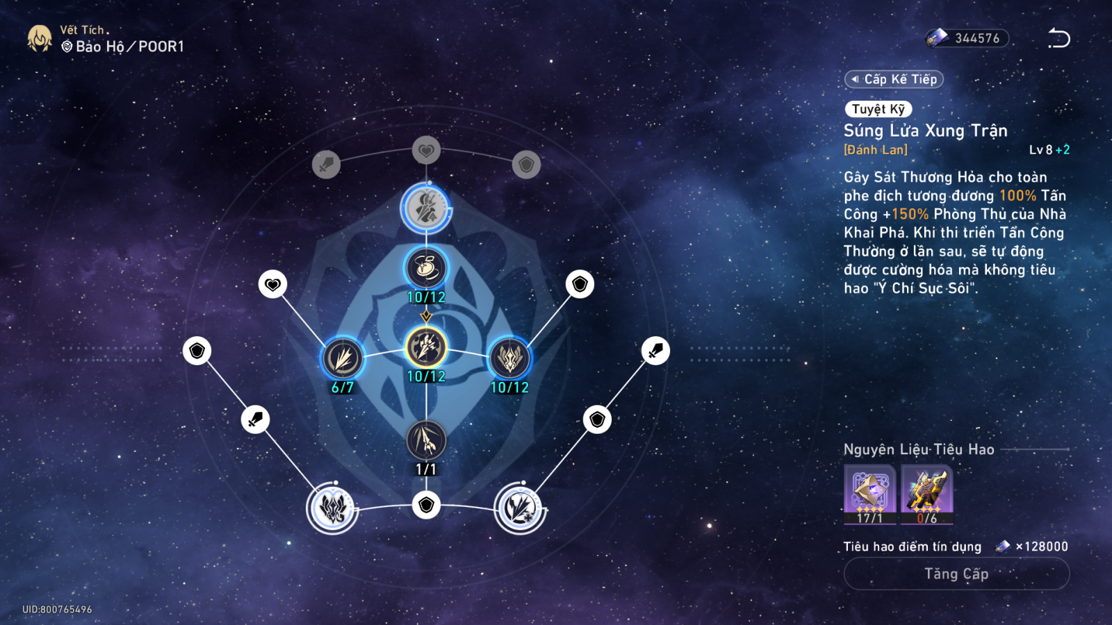 nâng cấp Vết Tích