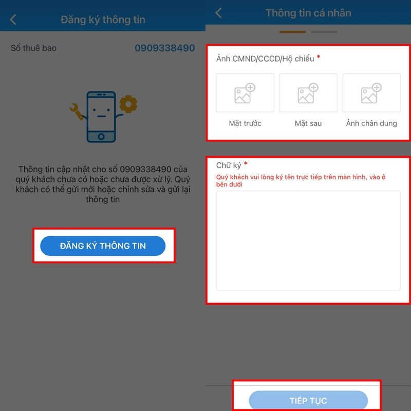 đăng ký sim chính chủ Mobi