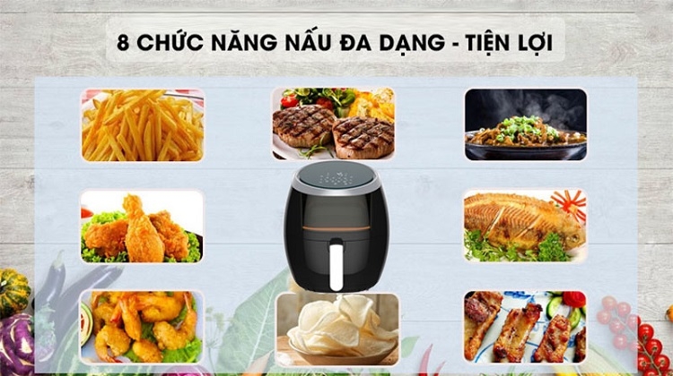 Nồi chiên không dầu không cần lật Kangaroo KG8AF3A
