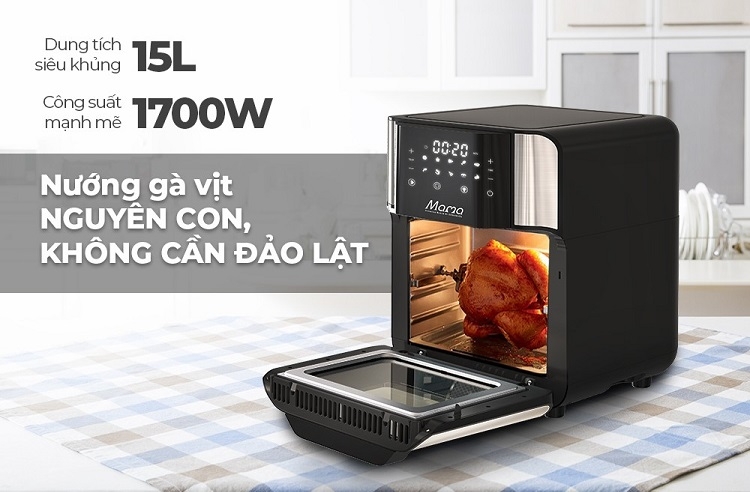 Nồi chiên không dầu không cần lật Sunhouse Mama SHD4088
