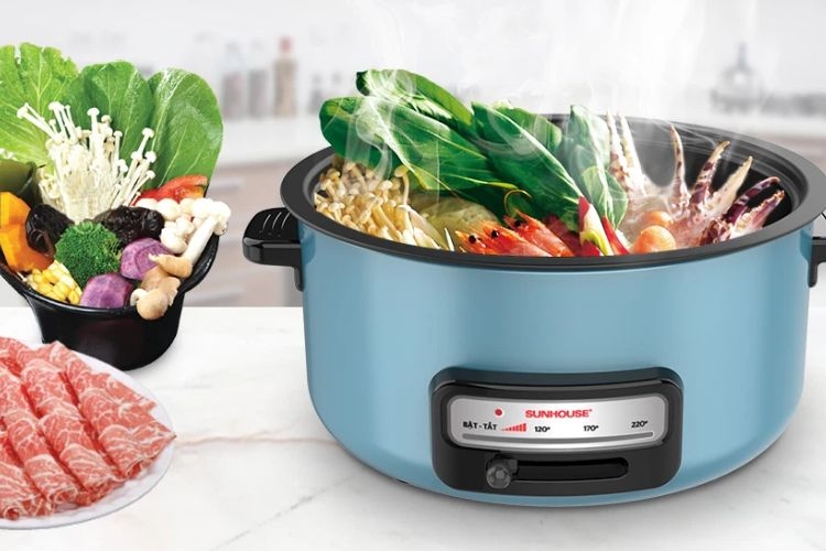 Nồi lẩu điện giá rẻ: Sunhouse 3.5 lít SHD4527