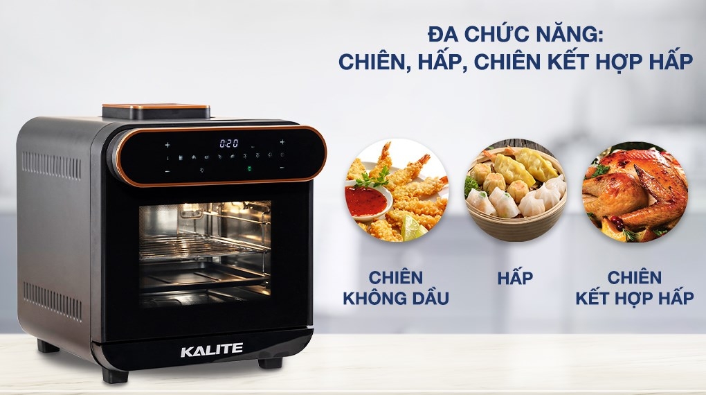 Nồi chiên hơi nước Kalite STEAM PRO được tích hợp nhiều công nghệ hiện đại giúp giữ trọn hương vị và kết cấu món ăn