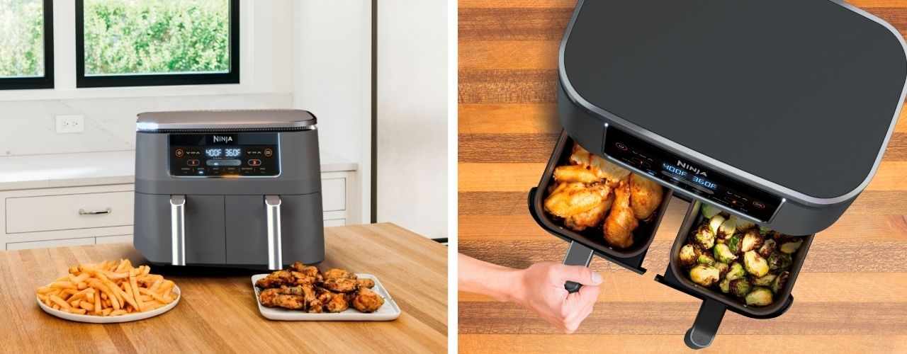 Nồi chiên không dầu 2 ngăn là gì?