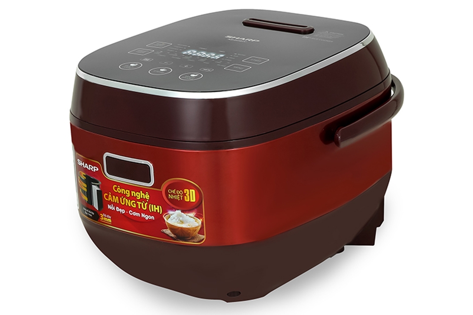 Nồi cơm điện màu đỏ Sharp