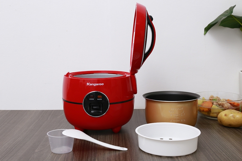 Nồi cơm điện màu đỏ Kangaroo KG822