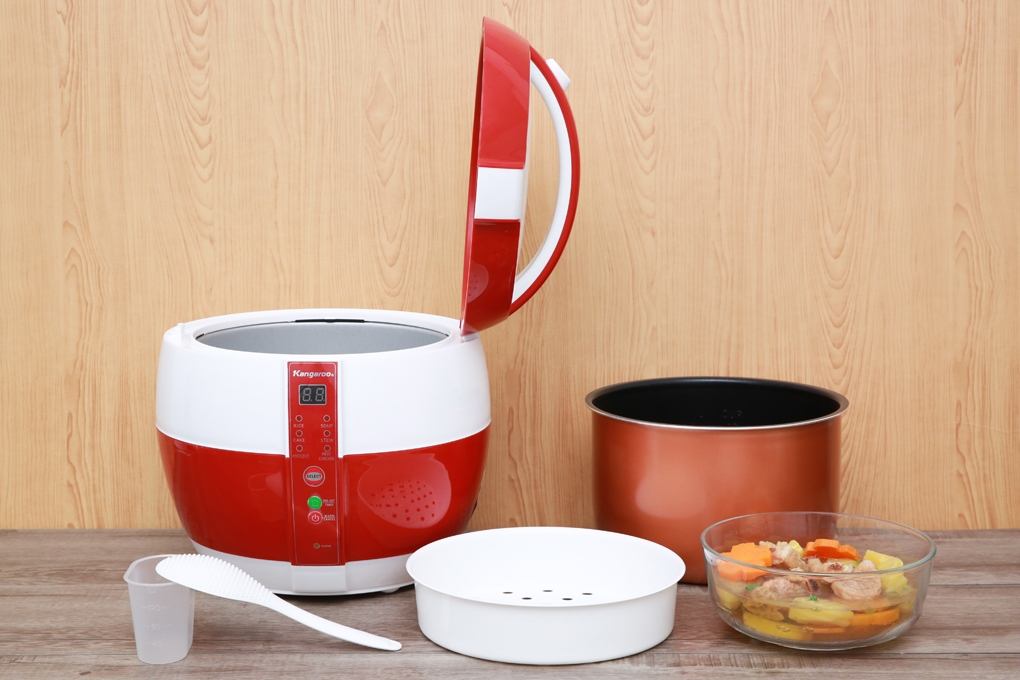 Nồi cơm điện màu đỏ Kangaroo