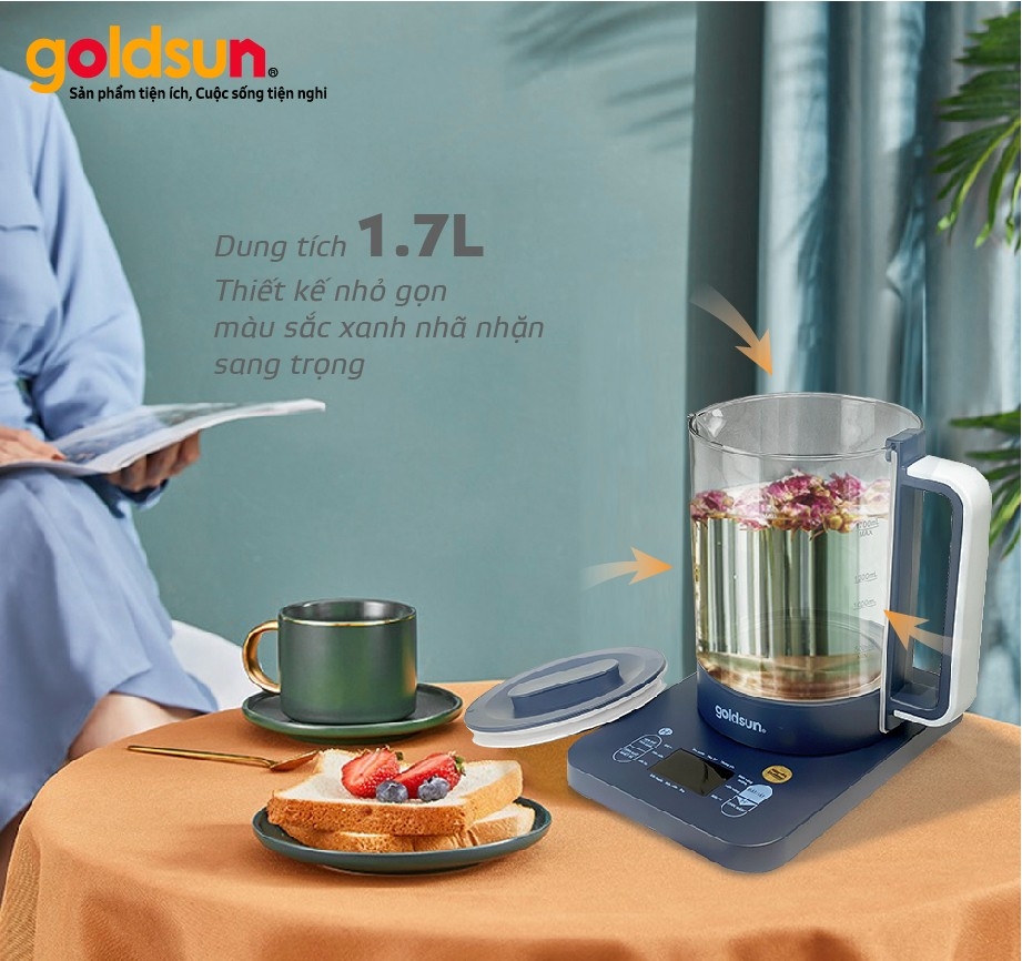 Bình đun siêu tốc Hydrogen Goldsun GKT2670