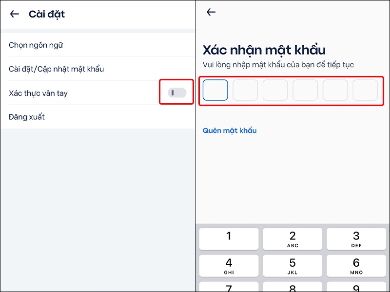 Hướng dẫn xác thực vân tay trên ứng dụng Be (ảnh 2)