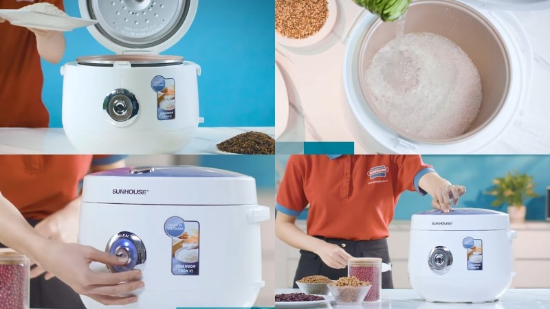 Top nồi cơm điện giữ nhiệt lâu Sunhouse
