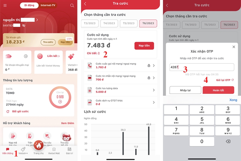 Cách kiểm tra cước trả sau Viettel (Ảnh 4)