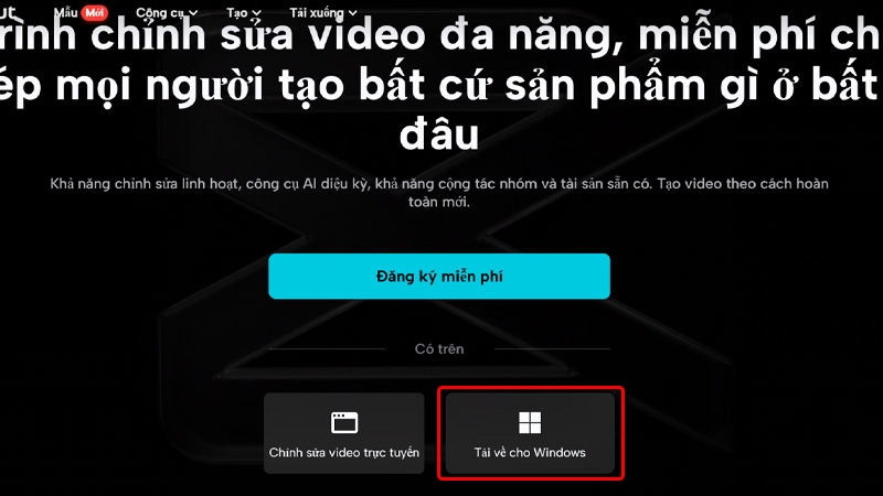 Hướng dẫn tải CapCut trên máy tính Windows (ảnh 1)