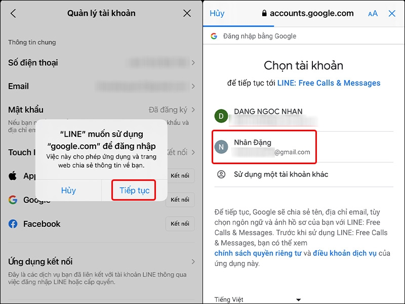 Cách liên kết tài khoản LINE với Google (ảnh 3)