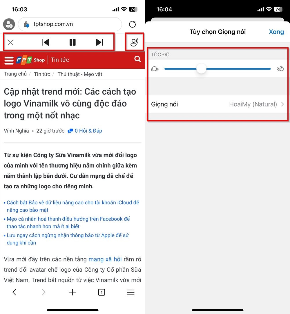 Cách bật đọc văn bản cho Microsoft Edge trên iPhone 2