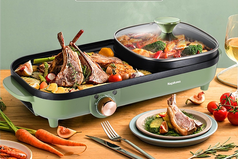 Mách bạn cách nướng thịt bằng nồi lẩu điện (Ảnh 1)