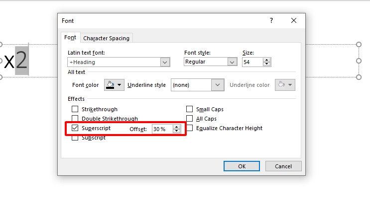Điều chỉnh độ cao của số mũ
