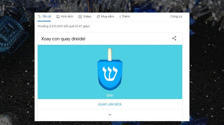 Xoay con quay Dreidel trên Google