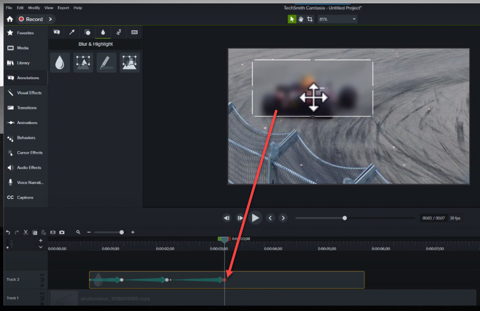 Hướng dẫn làm mờ khuôn mặt, thông tin bảo mật trong video bằng camtasia
