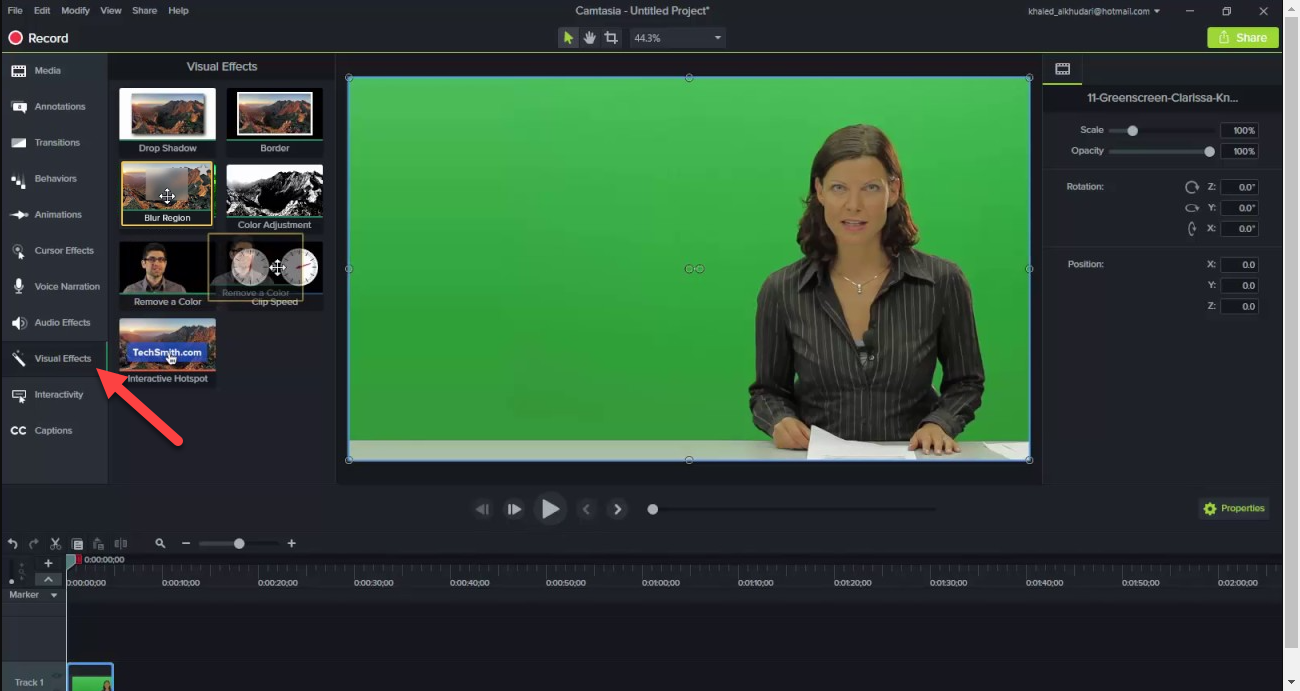 Hướng dẫn làm mờ khuôn mặt, thông tin bảo mật trong video bằng camtasia