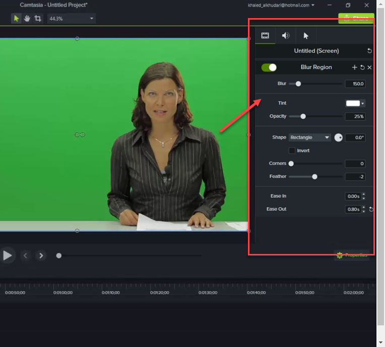 Hướng dẫn làm mờ khuôn mặt, thông tin bảo mật trong video bằng camtasia