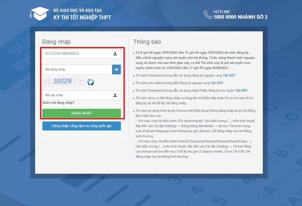 Hướng dẫn tra điểm thi THPT 2023