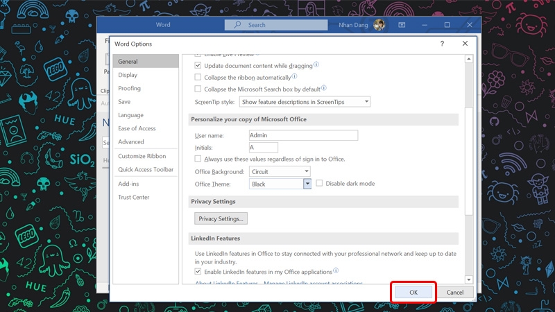 Cách kích hoạt Dark Mode trong Microsoft Word (ảnh 3)