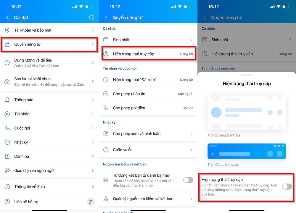 Cách khắc phục không online nhưng Zalo vẫn báo vừa mới truy cập 2