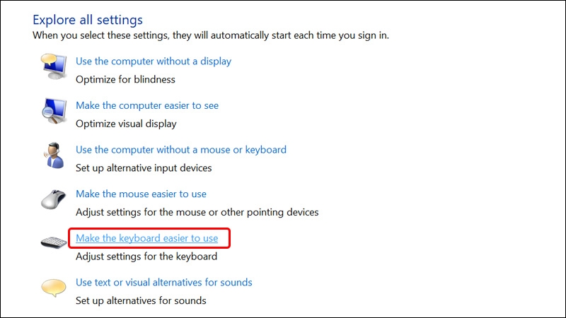 Cách dừng âm thanh Beep khi nhấn phím SHIFT liên tục trong Windows (ảnh 3)