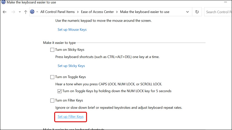 Cách dừng âm thanh Beep khi nhấn phím SHIFT liên tục trong Windows (ảnh 4)