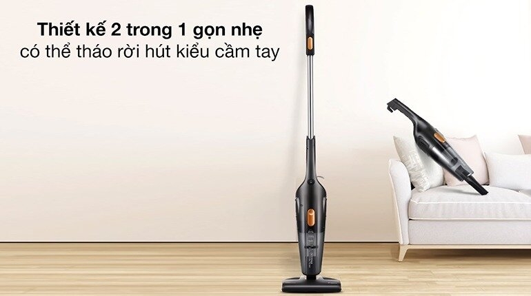 Máy hút bụi Deerma DX115C sở hữu kiểu dáng tinh tế, tôn lên vẻ đẹp hiện đại cho không gian sống