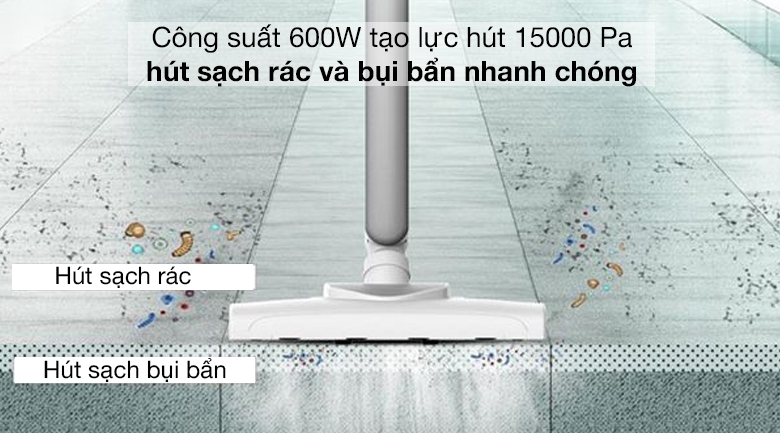 Với công suất hút bụi vượt trội, Deerma DX700 sẽ giúp bạn vệ sinh sạch sẽ mọi ngóc ngách trong nhà