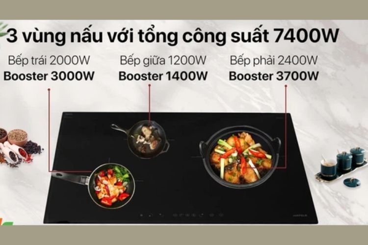 Bếp từ 3 vùng nấu loại nào tốt (Ảnh 1)