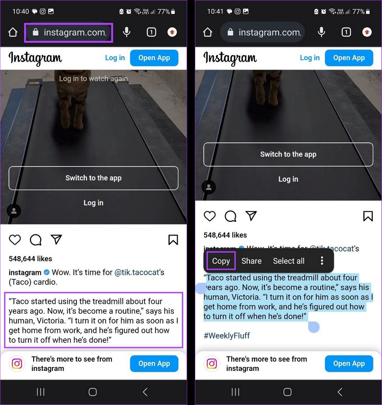 Bí quyết sao chép văn bản từ bài đăng trên Instagram (4)