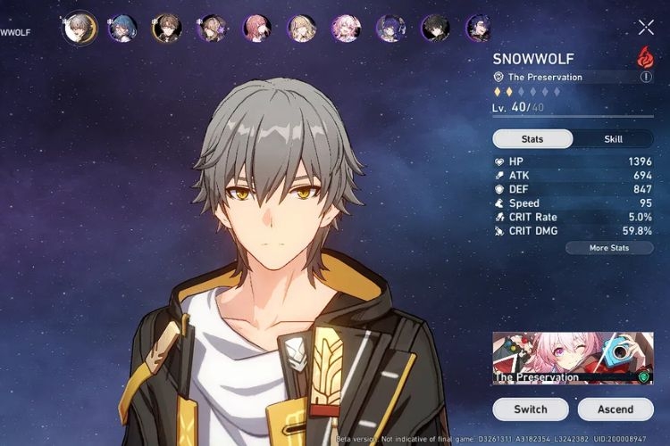 Tác dụng của tăng cấp nhân vật Honkai Star Rail