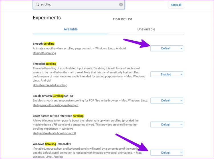 Làm gì khi không thể cuộn trong Microsoft Edge (5)