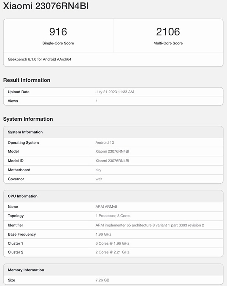 Redmi 12 5G xuất hiện trên Geekbench (ảnh 1)