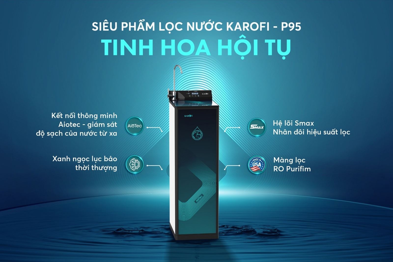 Máy lọc nước Karofi công suất lớn: Karofi KAQ-P95
