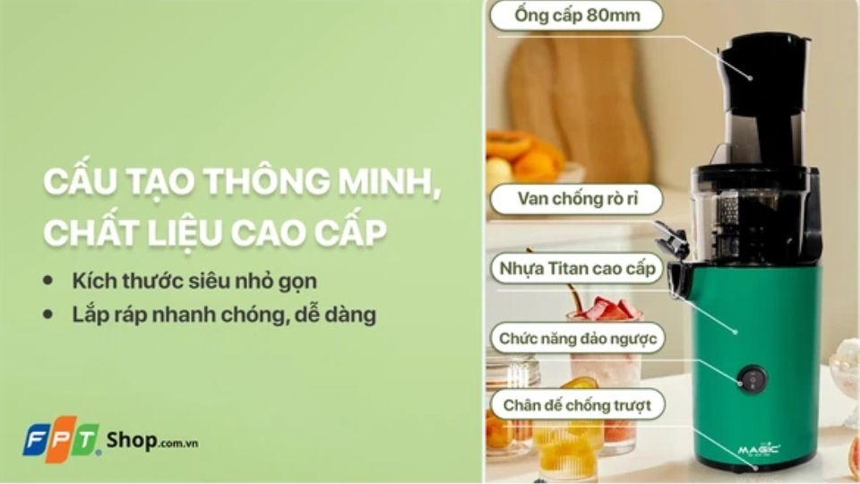 Chất liệu máy ép chậm Magic Eco AC-137