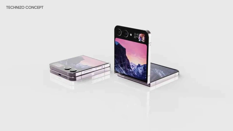 Ảnh render Galaxy Z Flip5